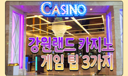 카지노 가기전 알아야될 강원랜드 카지노 게임 팁 3가지 4.4 (136)