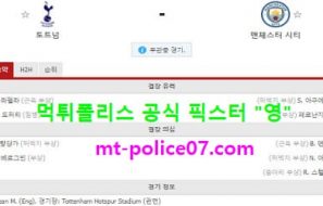 11월22일 EPL 분석 토트넘 vs 맨시티 먹폴 픽스터 영