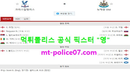 크리스탈팰리스 vs 뉴캐슬