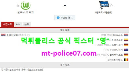 볼푸스부르크 vs 헤르타베를린