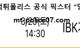 3월 20일 V리그 분석 흥국생명 vs IBK기업은행 먹폴 픽스터 망동 0 (0)