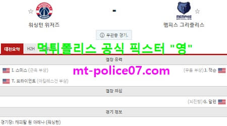 워싱턴 vs 멤피스