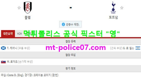 풀햄 vs 토트넘