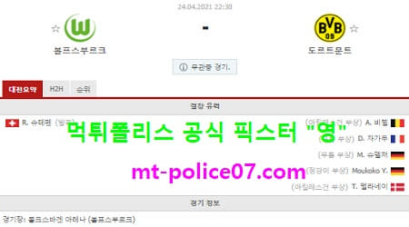 볼푸스부르크 vs 도르트문트