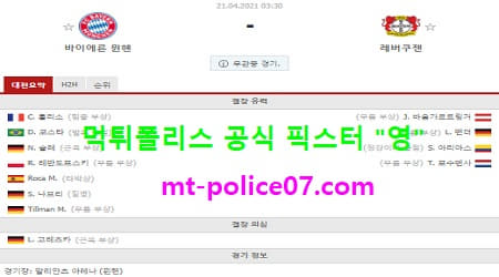 뮌헨 vs 레버쿠젠