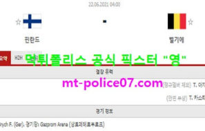 6월22일 유로 분석 핀란드 vs 벨기에 먹폴 픽스터 영