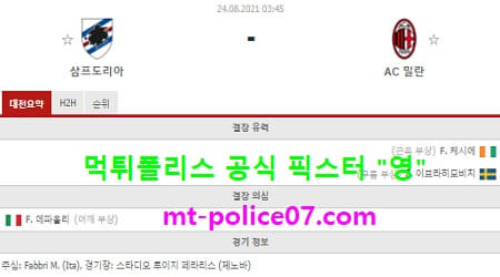 삼프도리아 vs AC밀란