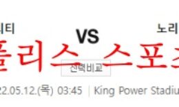5월12일 프리미어리그 레스터시티 노리치시티 분석 먹튀폴리스 0 (0)