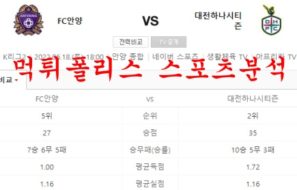 6월18일 K리그2 FC안양 대전하나시티즌 국내축구 분석 먹튀폴리스