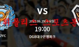 6월29일 하나원큐2022FA컵 대구FC 포항스틸러스 분석 먹튀폴리스 0 (0)
