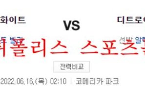 6월16일 MLB 디트로이트 타이거즈 시카고W 분석 먹튀폴리스