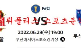 6월29일 하나원큐2022FA컵 부산교통공사 FC서울 분석 먹튀폴리스 0 (0)