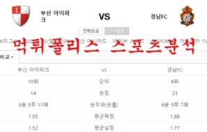 6월19일 K리그2 부산아이파크 경남FC 국내축구 분석 먹튀폴리스
