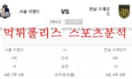 6월8일 K리그2 서울이랜드FC 전남드래곤즈 분석 먹튀폴리스 0 (0)