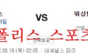 8월18일 MLB 워싱턴 내셔널스 시카고컵스 해외야구 분석 먹튀폴리스