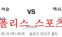 8월18일 MLB 텍사스 레인저스 오클랜드 어슬레틱스 분석 먹튀폴리스 0 (0)