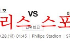 10월28일 UEFA유로파리그 PSV아인트호벤 아스날FC 분석 먹튀폴리스