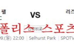 10월9일 프리미어리그 크리스탈팰리스FC 리즈 유나이티드 분석 먹튀폴리스 0 (0)