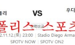 11월12일 세리에A SSC나폴리 우디네세 칼초 분석 먹튀폴리스 0 (0)