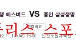 11월17일 WKBL 인천 신한은행 용인 삼성생명 분석 먹튀폴리스 0 (0)