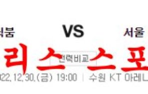 12월30일 KBL 수원 KT 소닉붐 서울 삼성 썬더스 분석 먹튀폴리스