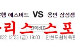 12월23일 WKBL 신한은행 에스버드 삼성생명 블루밍스 대결분석 먹튀폴리스 0 (0)