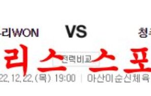 12월22일 WKBL 우리은행 KB스타즈 국내 여자농구 분석 먹튀폴리스