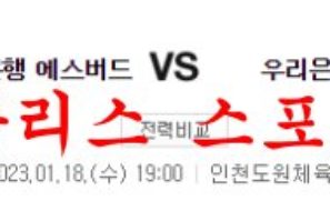 1월18일 WKBL 신한은행 에스버드 우리은행 우리WON 여자농구 분석 먹튀폴리스