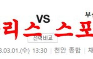 3월1일 K리그2 천안시티 FC 부산아이파크 국내 축구단 분석 먹튀폴리스