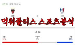 4월25일 K리그1 포항 스틸러스 수원 삼성 블루윙즈 국내 축구 분석 먹튀폴리스 0 (0)