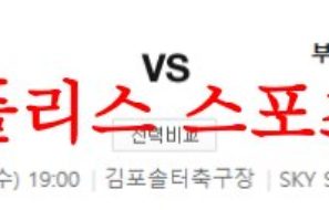 4월19일 K리그2 김포FC 부산 아이파크 국내축구 스페셜 분석 먹튀폴리스