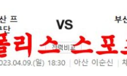 4월9일 K리그2 충남아산 프로축구단 부산아이파크 축구분석 먹튀폴리스 0 (0)