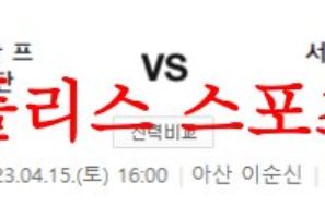 4월15일 K리그2 충남아산 프로축구단 서울이랜드FC 축구 프리뷰 먹튀폴리스