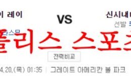 4월20일 MLB 신시내티 레즈 탬파베이 레이스 메이저리그 분석 먹튀폴리스 0 (0)