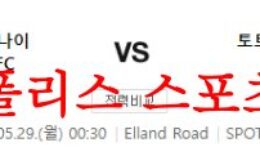 5월29일 프리미어리그 리즈 유나이티드FC 토트넘 홋스퍼FC 분석 먹튀폴리스 0 (0)