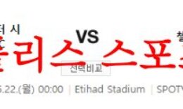 5월22일 프리미어리그 맨체스터 시티FC 첼시FC 축구승무패 예상 먹튀폴리스 0 (0)