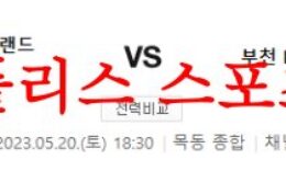 5월20일 K리그2 서울이랜드FC 부천FC1995 23시즌 국내축구 분석 먹튀폴리스 0 (0)