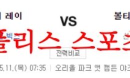 5월11일 MLB 볼티모어 오리올스 탬파베이 레이스 경기분석 먹튀폴리스 0 (0)