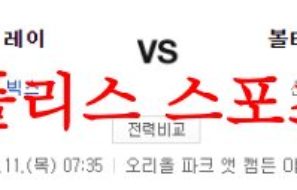 5월11일 MLB 볼티모어 오리올스 탬파베이 레이스 경기분석 먹튀폴리스