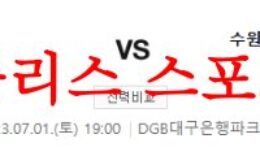 7월1일 K리그 대구FC 수원삼성 블루윙즈 주말 국내축구 프리뷰 먹튀폴리스 0 (0)