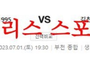 7월1일 K리그2 부천FC1995 김천상무FC 주말 국내축구경기 프리뷰 먹튀폴리스