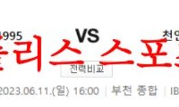 6월11일 K리그2 부천FC1995 천안시티FC 국내축구 분석 및 뉴스 먹튀폴리스 0 (0)
