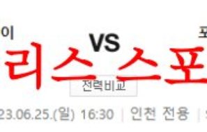 6월25일 K리그 인천유나이티드FC 포항스틸러스 국내축구 라인업 분석 먹튀폴리스