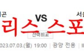 7월3일 K리그2 전남 드래곤즈 서울 이랜드 FC 국내축구 상대전적 분석 먹튀폴리스