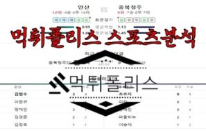 8월7일 K리그2 안산 그리너스 충북청주 FC 국내 축구 분석