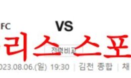 8월6일 K리그2 김천상무FC 성남FC 국내축구 경기일정 예상분석 먹튀폴리스 0 (0)
