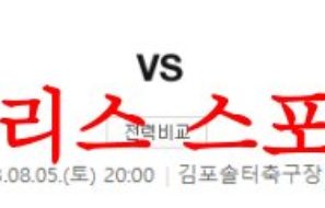 8월5일 K리그2 김포FC FC안양 국내축구 경기일정 및 예상프리뷰 먹튀폴리스