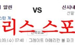 8월9일 MLB 신시내티 레즈 마이애미 말린스 해외프로야구 예상분석 먹튀폴리스 0 (0)