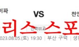 8월5일 K리그2 부산 아이파크 천안시티FC 국내 프로 축구팀 경기분석 먹튀폴리스 0 (0)