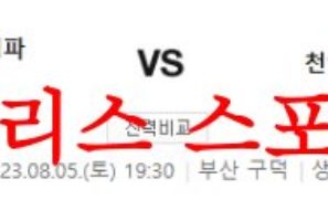 8월5일 K리그2 부산 아이파크 천안시티FC 국내 프로 축구팀 경기분석 먹튀폴리스